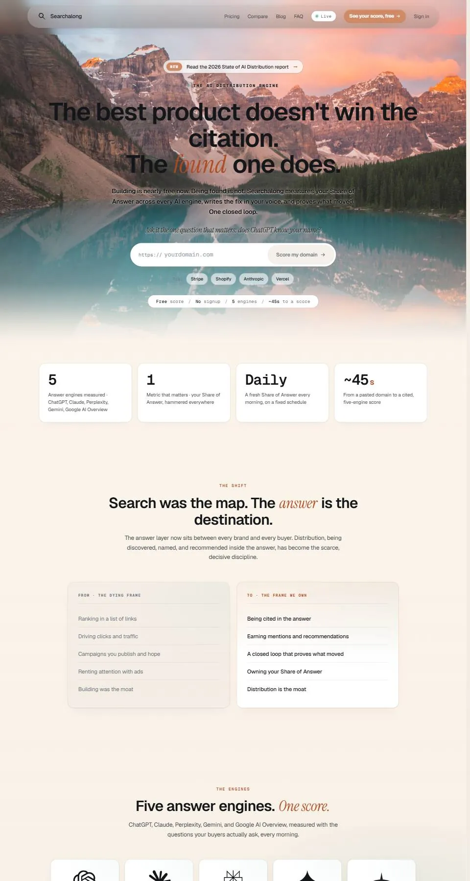 Searchalong screen